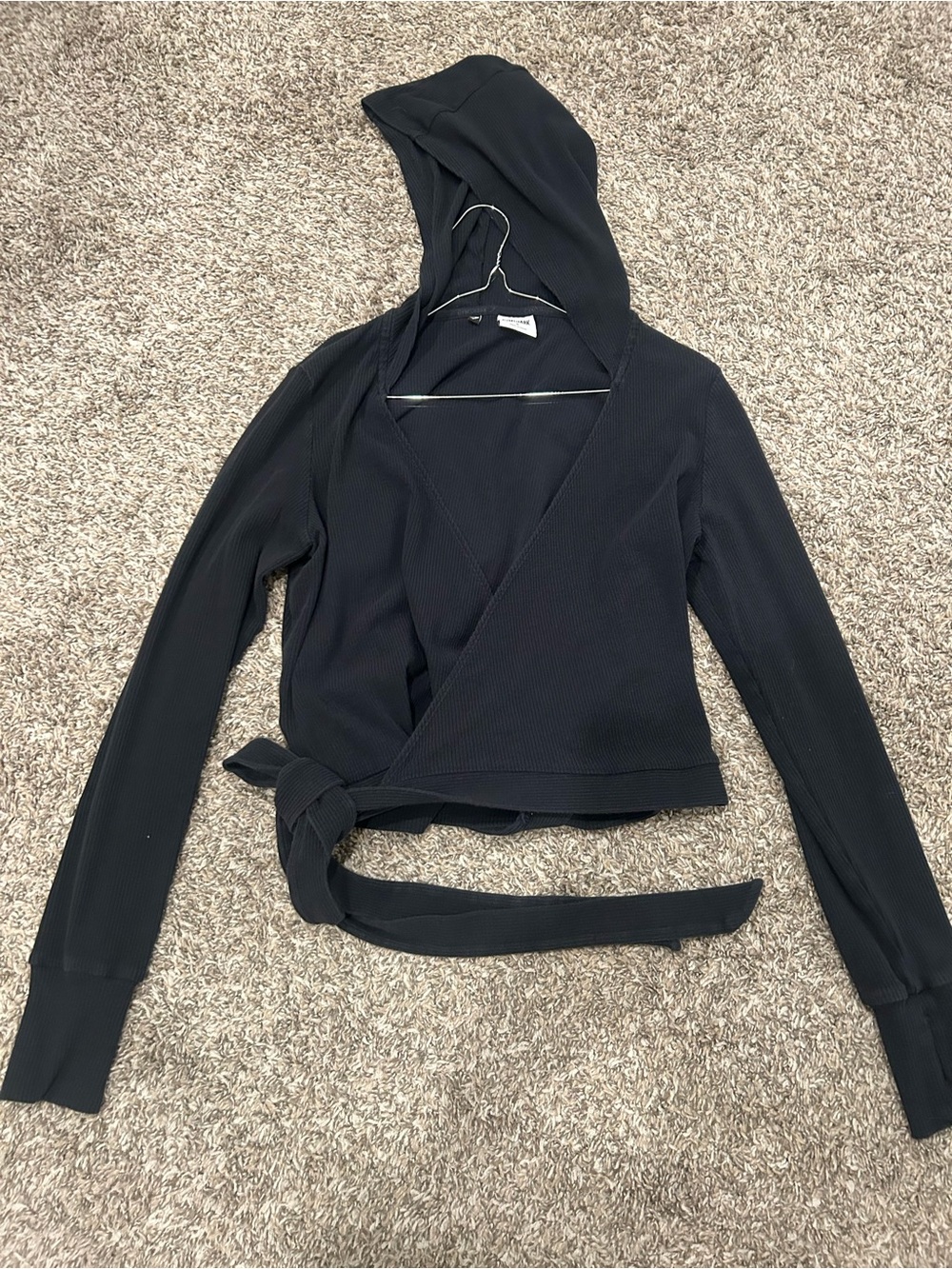 Gymshark Black Fitted Wrap Sweatshirt